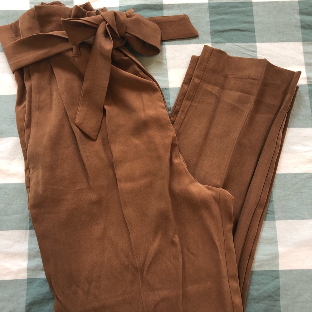 HM Paper bag pants - brown